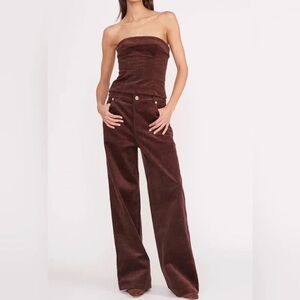 💵 STAUD Grayson Corduroy Pants in Mahogany